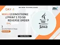 While Loop in Java Reverse Order Printing Print Numbers from 50 to 1 Using While Loop in Java