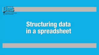 Tutorial Using spreadsheet programs