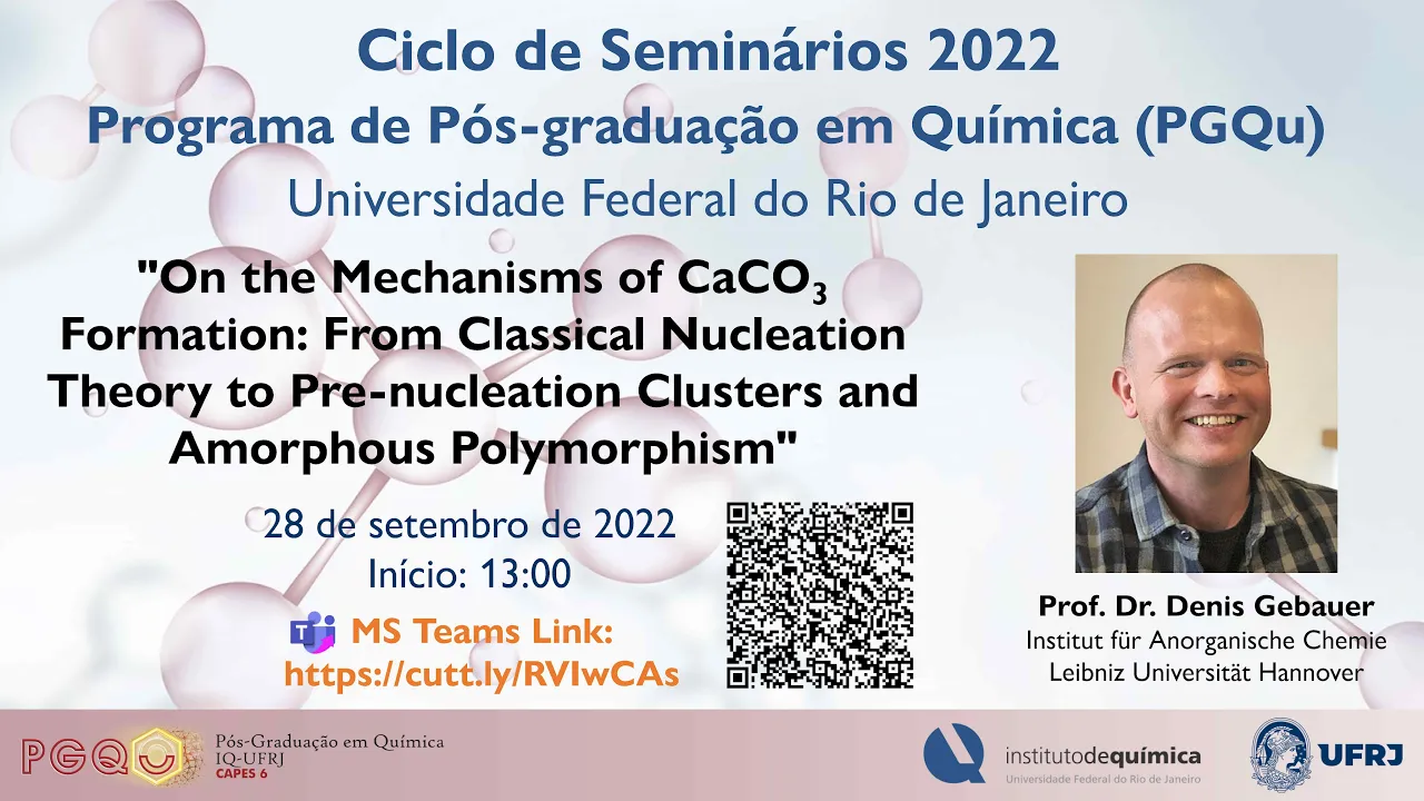 PGQu - IQ/UFRJ, Prof. Dr. Denis Gebauer (Leibniz Universität Hannover), 28/09/2022