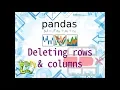 Introduction to Pandas Part-10 Deleting Rows and Columns