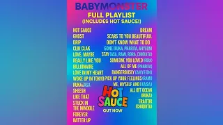 BABYMONSTER FULL PLAYLIST ALL SONGS INCLUDES HOT SAUCE BABYMONSTER PLAYLIST 2025 JULY 
