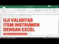 Download Lagu Uji Validitas Item Instrumen dengan Excel