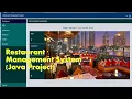 Restaurant Management System Project in Java