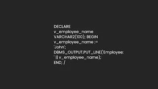 PLSQL code development Lesson 3 How to Enable Output and Use Variables in SQL Developer