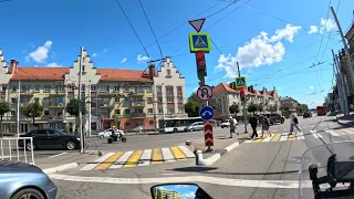 Еду на мотоцикле по летнему Калининграду
