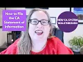 How to file a Statement of Information under the NEW CA Online Filing System LLC Corp SOI Tutorial