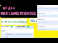 IDP Set 4 Rotate words in sentence CCBP NXT WAVE Python beginners guide solutions