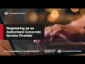 Registering as an Authorised Corporate Service Provider ACSP
