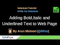 HTML for Selenium - Part 6