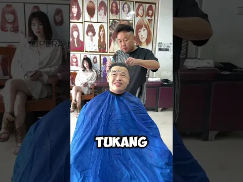 Tukang cukur ini bikin pelanggan auto kesel  #videolucu #tukangcukur