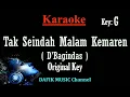 Download Lagu Tak Seindah Malam Kemarin (Karaoke) D'Bagindas Nada Asli /Original key G Male key Nada Cowok