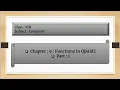 Functions In QBASIC For Class 8 Chapter 9 Part 1