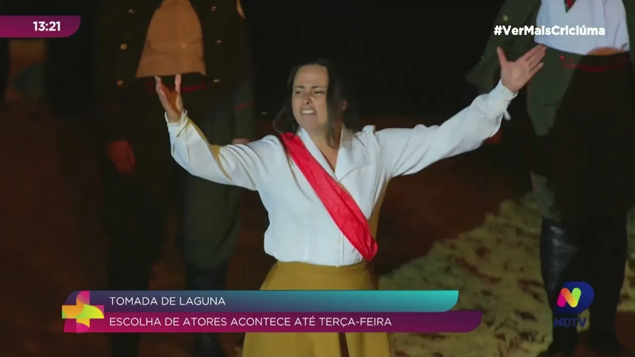 Maior produção teatral: Laguna anuncia seleção de atores para o espetáculo "Tomada de Laguna"