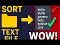 Program to sort the contents of a text file and write the sorted contents into a separate text file