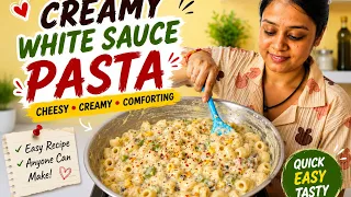 No Market Sauce Needed! Homemade White Sauce Pasta 😋