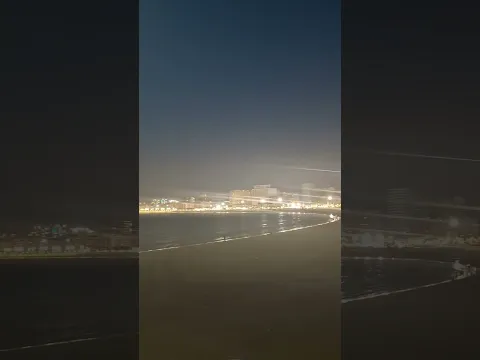 sea ​​in Tangier at night البحر في طنجة ليلاً #shorts