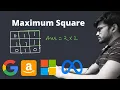 Maximal Square of 1 s Amazon Interview Question Leetcode 221