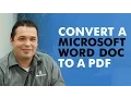 How to convert a Microsoft Word Document to a PDF