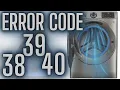 GE Washer Error Codes 38 39 40 84 Vent Damper Test Repair