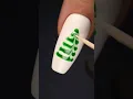 Simple Christmas Tree Nail Art