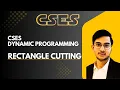 Rectangle Cutting CSES PROBLEM Dynamic Programming C Implementation