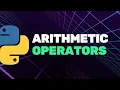 Arithmetic Operators in Python Python for Beginners