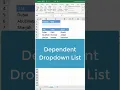 Dependent Dropdown List Conditional List