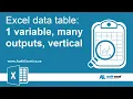 1 variable data table - multiple outputs vertical