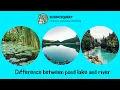 Pond lake and river difference