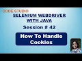 Selenium Webdriver With Java in Hindi - How To Handle Cookies Practical Demonstration