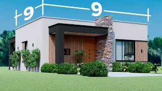 Casa 9x9 metros moderna 🏡⭐