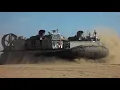 U S NAVY Hovercraft inflating and leaving Virginia Beach