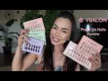 VSALON PRESS ON NAILS TRY ON APPLICATION REVIEW