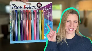 Colorful Paper Mate Flair Felt Tip Pens - No Smudges No Bleed