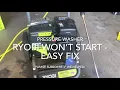 Ryobi Pressure Washer Won t Start - Easy Fix
