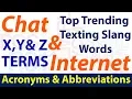 Top Trending Chat Internet Texting Slang Words Common Acronyms Abbreviations X Y Z Terms