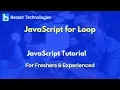JavaScript for Loop JavaScript Tutorial For Beginners