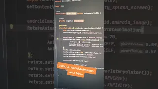 Android Studio Animation Rotate Animate your view