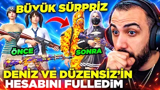 DÜZENSİZ ve DENİZ'İN HESABINI FULLEDİM! 😱 (HAYALLERİNDEKİ SİLAHI ÇIKARIP FULLEDİK) - PUBG Mobile