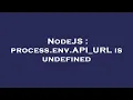 NodeJS process env API - URL is undefined