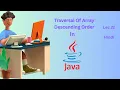 What Is Reverse Order Traversal In Array In Java Programming Using for Loop In Hindi lecture 21
