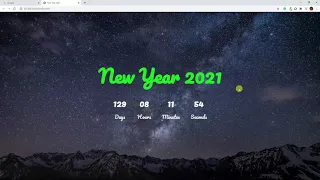 Countdown New Year 2021 tutorial Html CSS JavaScript