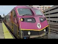 Worcester Mass Union Station - 2pm MBTA Commuter train waiting to leave for Boston