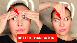 How to get rid of FROWN LINES Reduce WRINKLES between eyebrows with FACE massage FOREHEAD WRINKLE