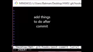Learning how to create hooks in git - Post Commit in GIthub