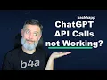 ChatGPT API Calls not Working