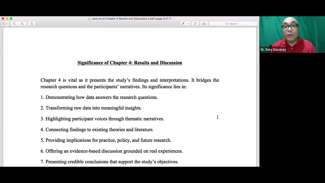 Creating your Chapter 4: Results and Discussion of your Research
