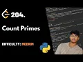 Count Primes LeetCode 204 Theory Python code Sieve of Eratosthenes explained