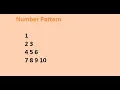 Number Pattern in Java - 7