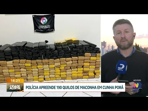Polícia apreende 190 kg de maconha em Cunha Porã durante operação